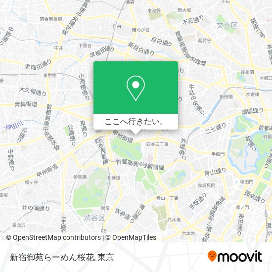 新宿御苑らーめん桜花地図