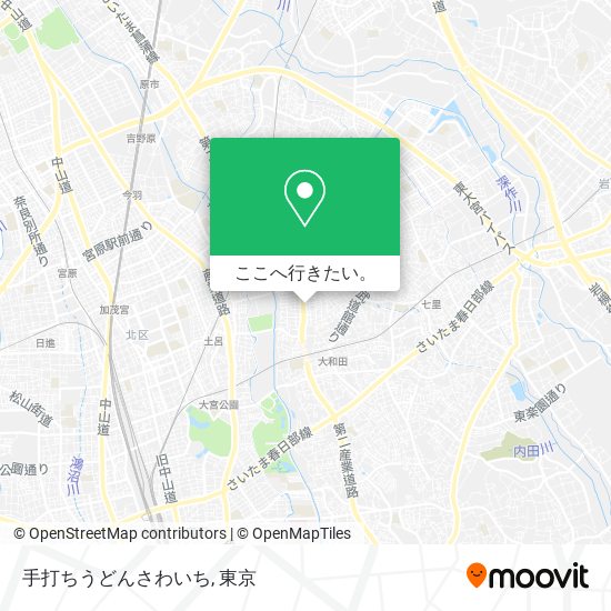 手打ちうどんさわいち地図