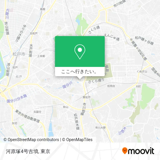 河原塚4号古墳地図
