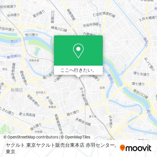 ヤクルト 東京ヤクルト販売台東本店 赤羽センター地図