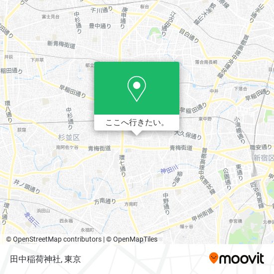 田中稲荷神社地図