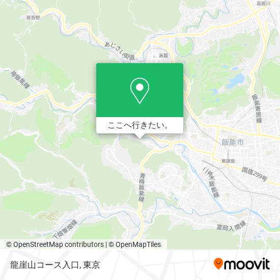 龍崖山コース入口地図