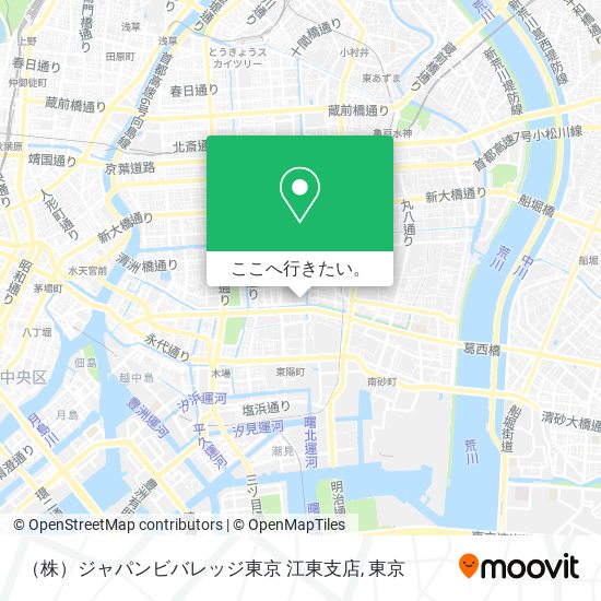 （株）ジャパンビバレッジ東京 江東支店地図