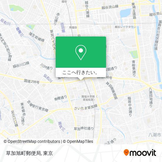 草加旭町郵便局地図