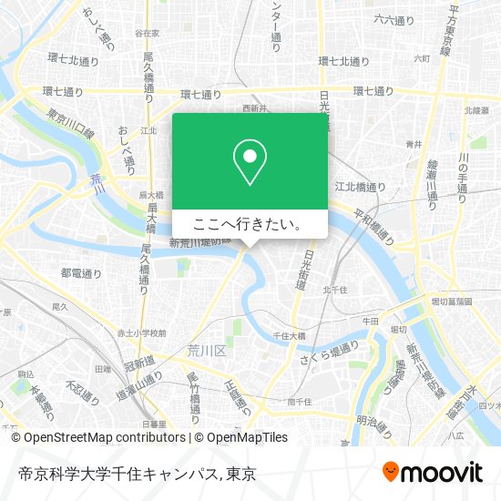 帝京科学大学千住キャンパス地図