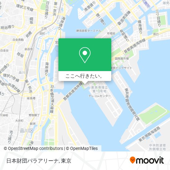 日本財団パラアリーナ地図