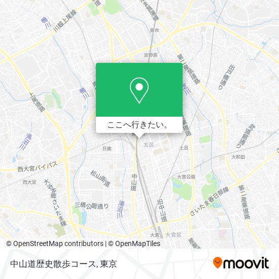 中山道歴史散歩コース地図