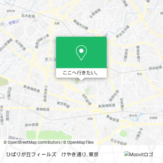 ひばりが丘フィールズ　けやき通り地図