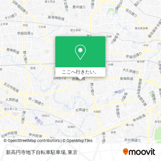 新高円寺地下自転車駐車場地図