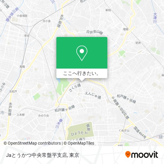 Jaとうかつ中央常盤平支店地図