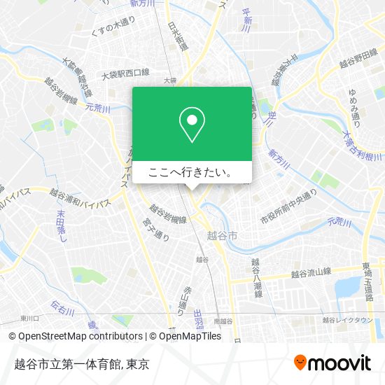 越谷市立第一体育館地図