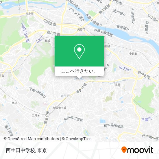西生田中学校地図