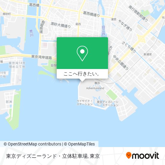 東京ディズニーランド・立体駐車場地図