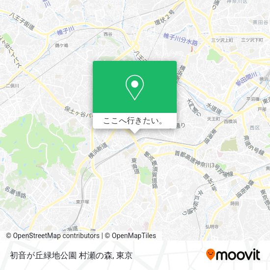 初音が丘緑地公園 村瀬の森地図