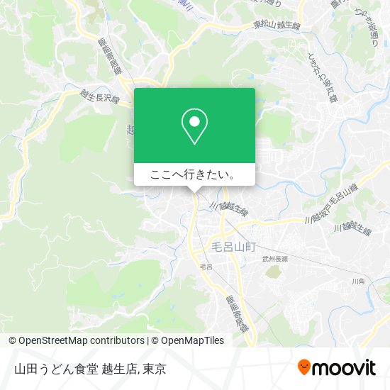 山田うどん食堂 越生店地図