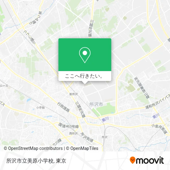 所沢市立美原小学校地図