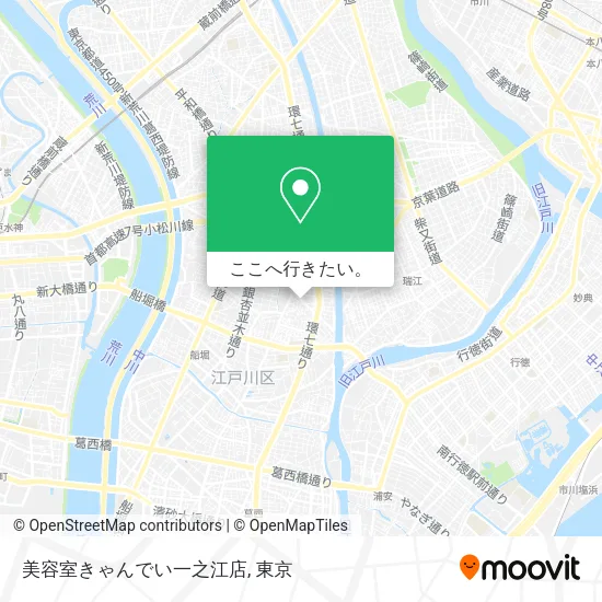 美容室きゃんでい一之江店地図