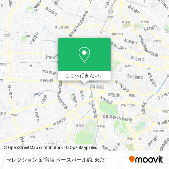 セレクション 新宿店 ベースボール館地図