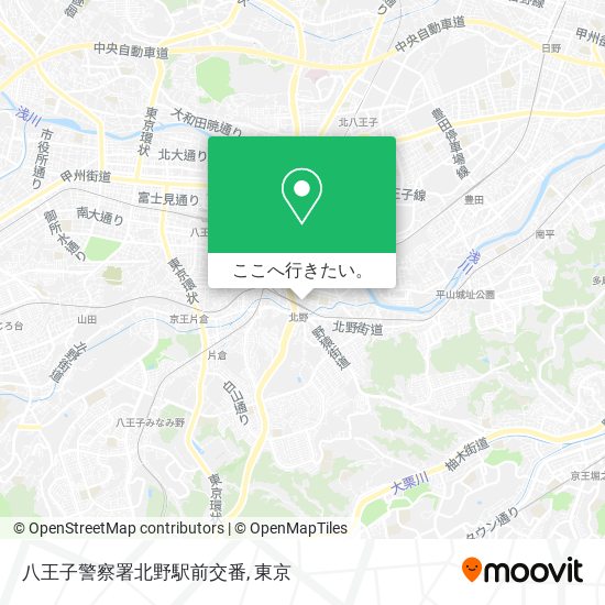 八王子警察署北野駅前交番地図