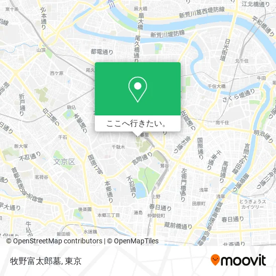 牧野富太郎墓地図