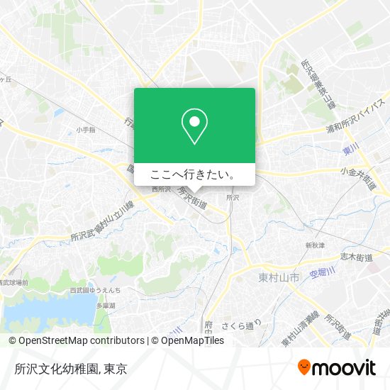 所沢文化幼稚園地図