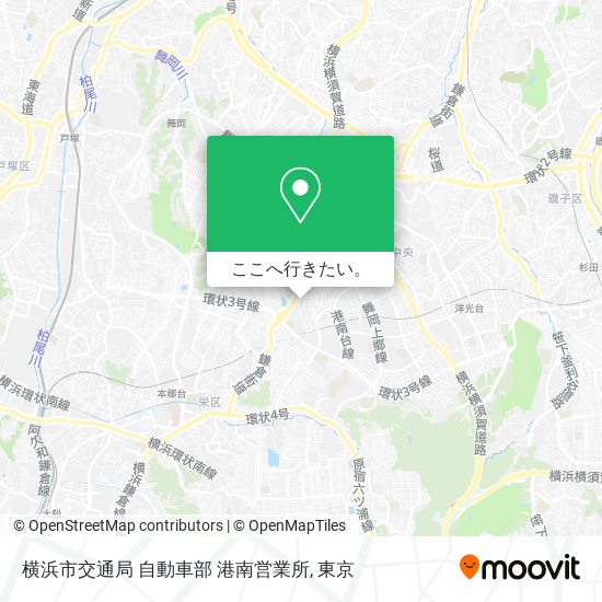 横浜市交通局 自動車部 港南営業所地図