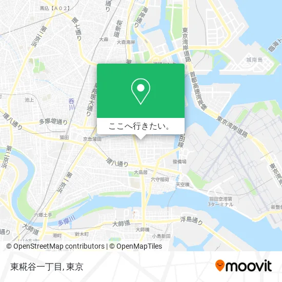 東糀谷一丁目地図