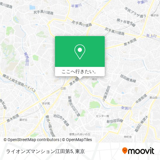 ライオンズマンション江田第5地図