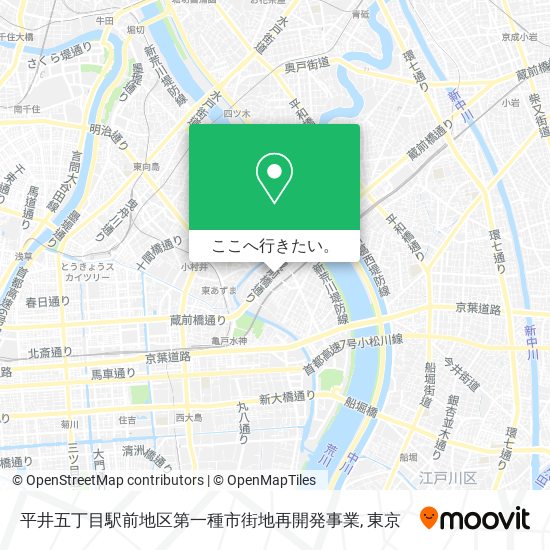 平井五丁目駅前地区第一種市街地再開発事業地図