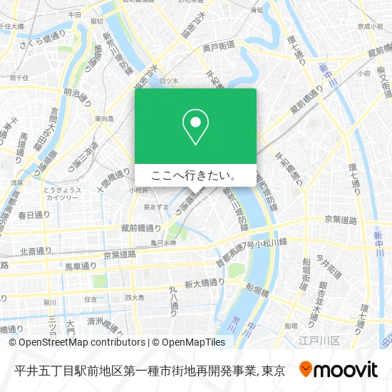 平井五丁目駅前地区第一種市街地再開発事業地図