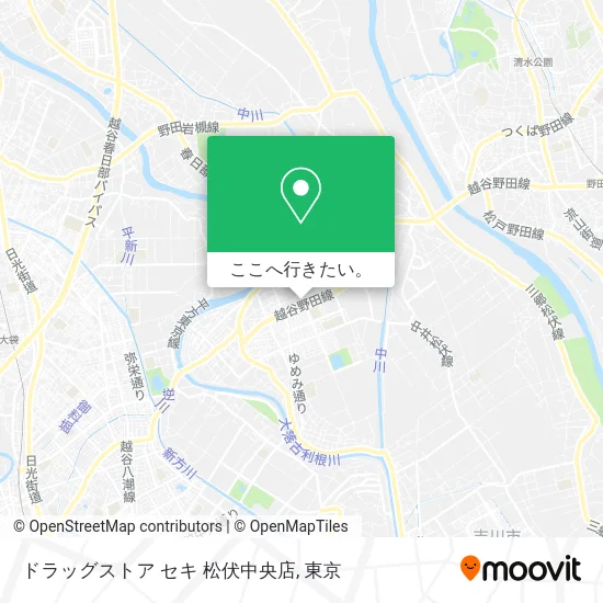 ドラッグストア セキ 松伏中央店地図