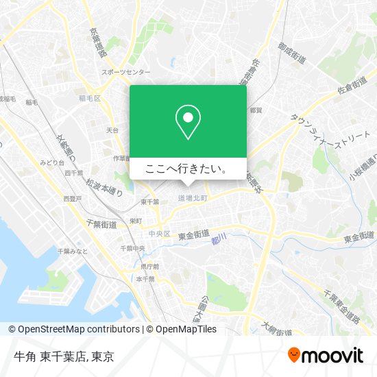 牛角 東千葉店地図