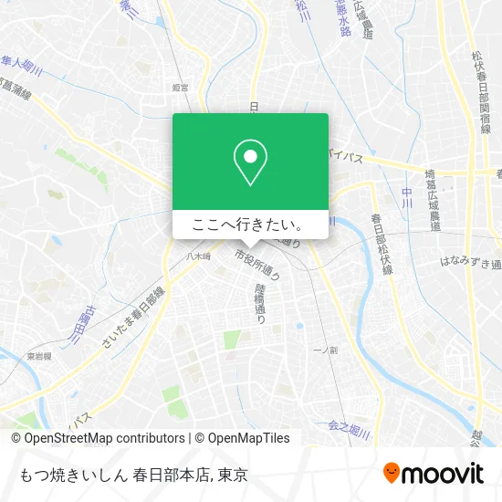 もつ焼きいしん 春日部本店地図