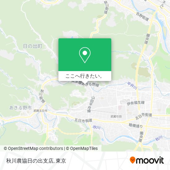 秋川農協日の出支店地図