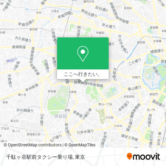 千駄ヶ谷駅前タクシー乗り場地図