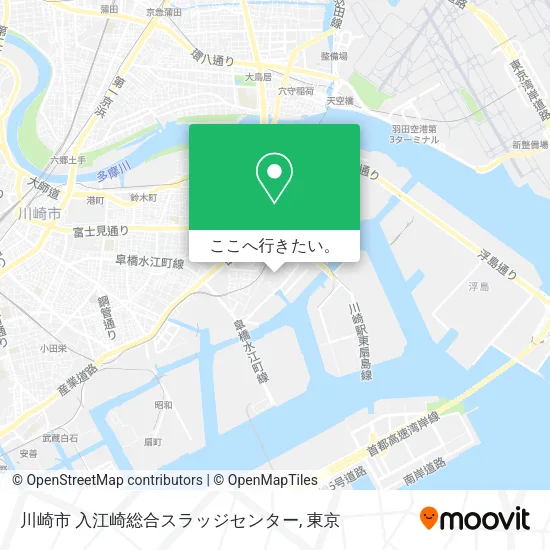 川崎市 入江崎総合スラッジセンター地図