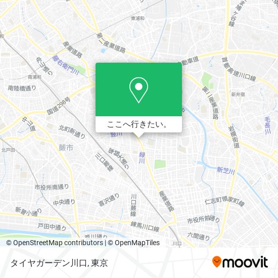 タイヤガーデン川口地図