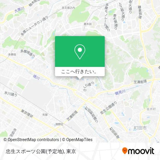 忠生スポーツ公園(予定地)地図