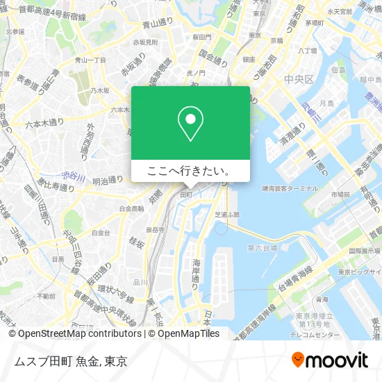 ムスブ田町 魚金地図
