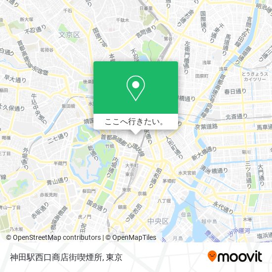神田駅西口商店街喫煙所地図
