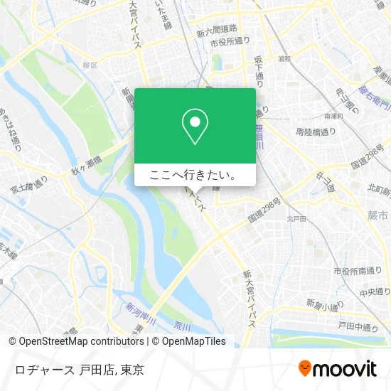 ロヂャース 戸田店地図