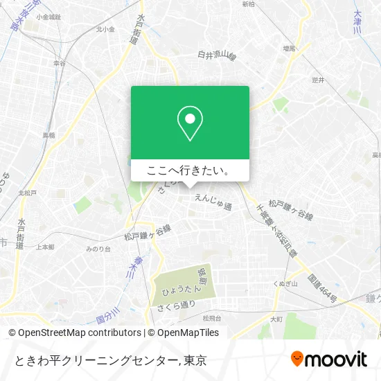 ときわ平クリーニングセンター地図