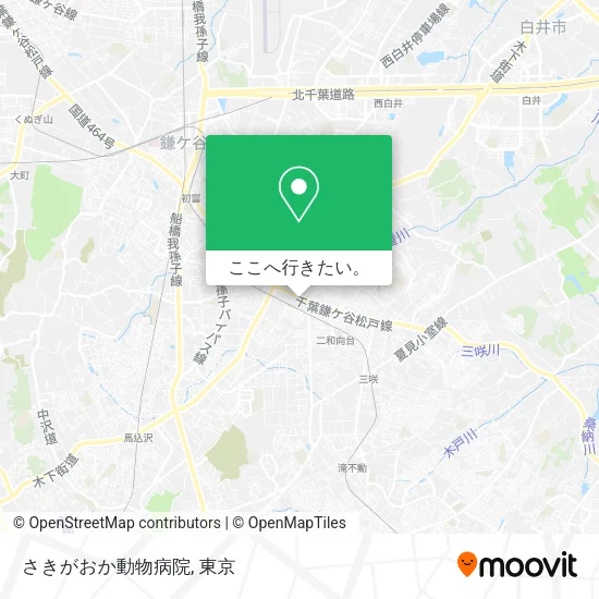 さきがおか動物病院地図