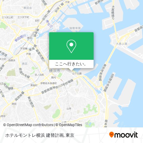ホテルモントレ横浜 建替計画地図