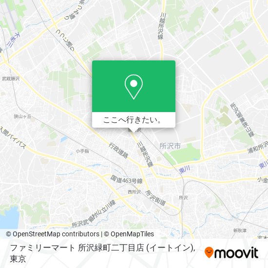 ファミリーマート 所沢緑町二丁目店 (イートイン)地図