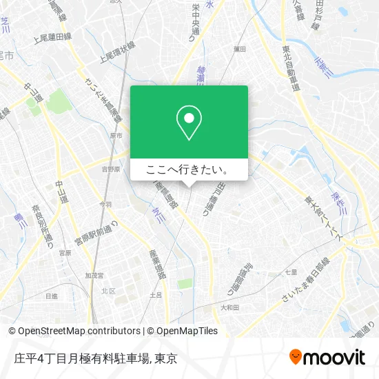 庄平4丁目月極有料駐車場地図