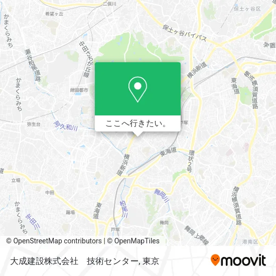 大成建設株式会社　技術センター地図