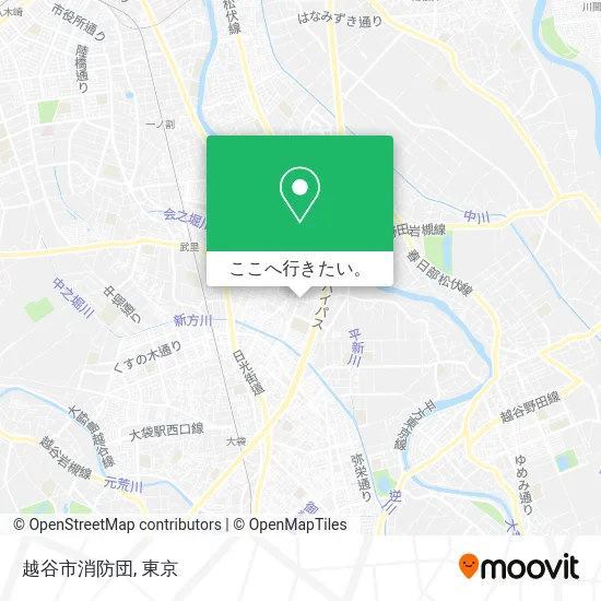 越谷市消防団地図
