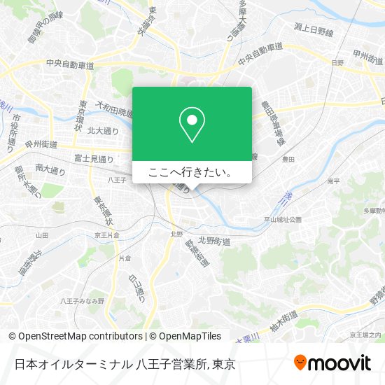 日本オイルターミナル 八王子営業所地図