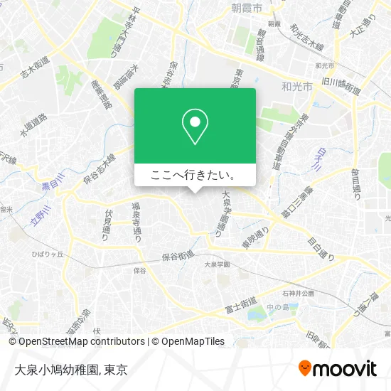 大泉小鳩幼稚園地図